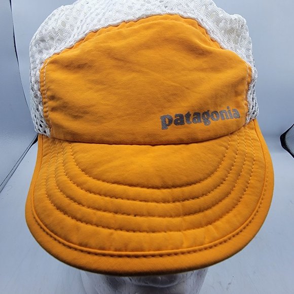 Patagonia Duckbill Cap Hat Adults Orange White Adjustable Breathable Athletic main image 10